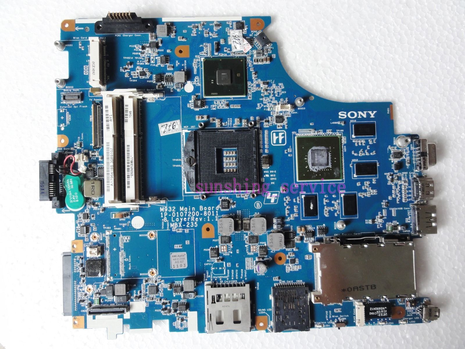 Sony VPC-F Intel Motherboard MBX-235 A1796418B 1P-0107200-8011 Hauptplatine